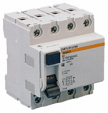 Выключатель диф.тока (УЗО) ID АС 63A 300mA (4 полюса/ 4модуля) SchE 23049