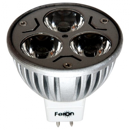 Лампа LED 3вт 12В G5.3 белый Feron