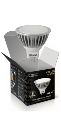 Лампа LED MR16 5W 12V 4100K GU5.3 FROST Gauss
