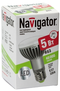 Лампа LED зеркальная R63 5Вт 4000K E27 Navigator