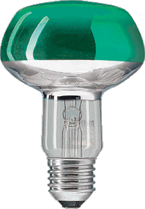 Лампа R63 40 Вт, зеленая Е27  Phillips