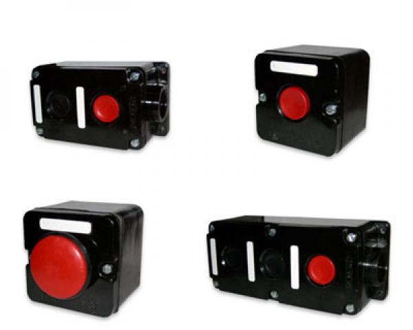 Пост кнопочный ПКЕ 112-1 IP40 красный, без корпуса, СТОП