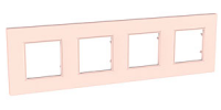 Рамка 4 места роз жемчуг, Unica Quadro, SE