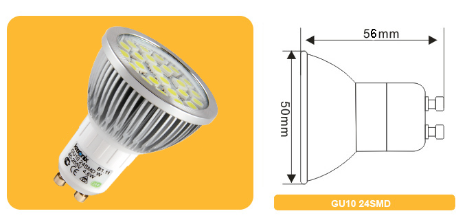 Лампа Led GU10 220V 4.6W тепло-белый Kreonix