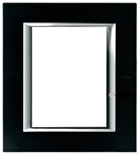 Декоративные накладки прямоугольной формы, стекло,  черное стекло, на 3+3 модуля