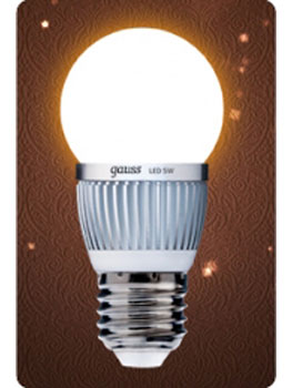Лампа LED шарик 6(5)W E27 2700K