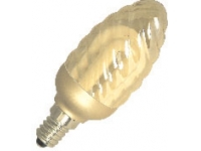 лампа 7Вт, золотая свеча витая, Е14 Ecola