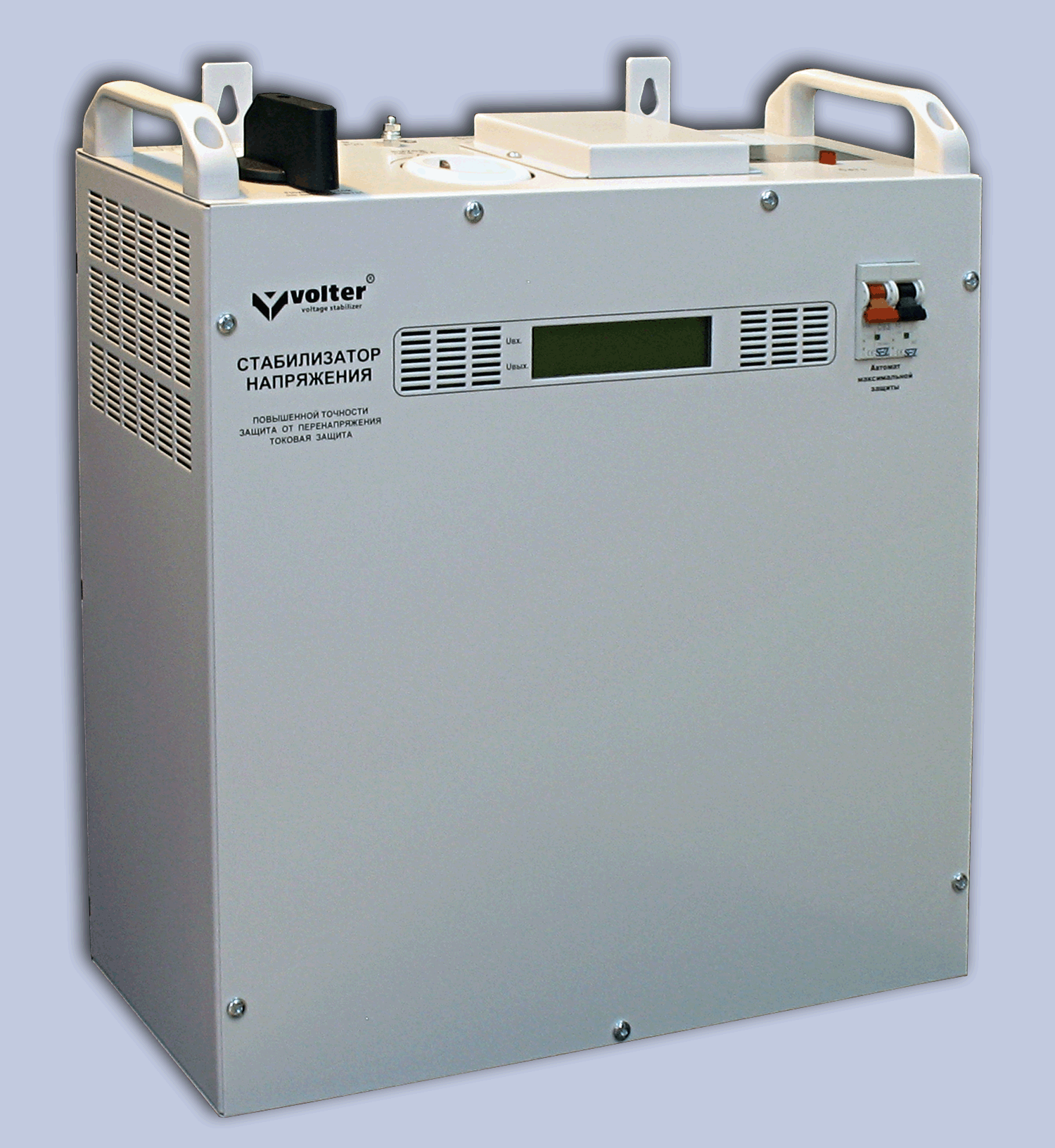 Стабилизатор 1-фазный СНПТО- 7 шс, мощность 7кВт, размеры 350х420х160, масса 28,4кг